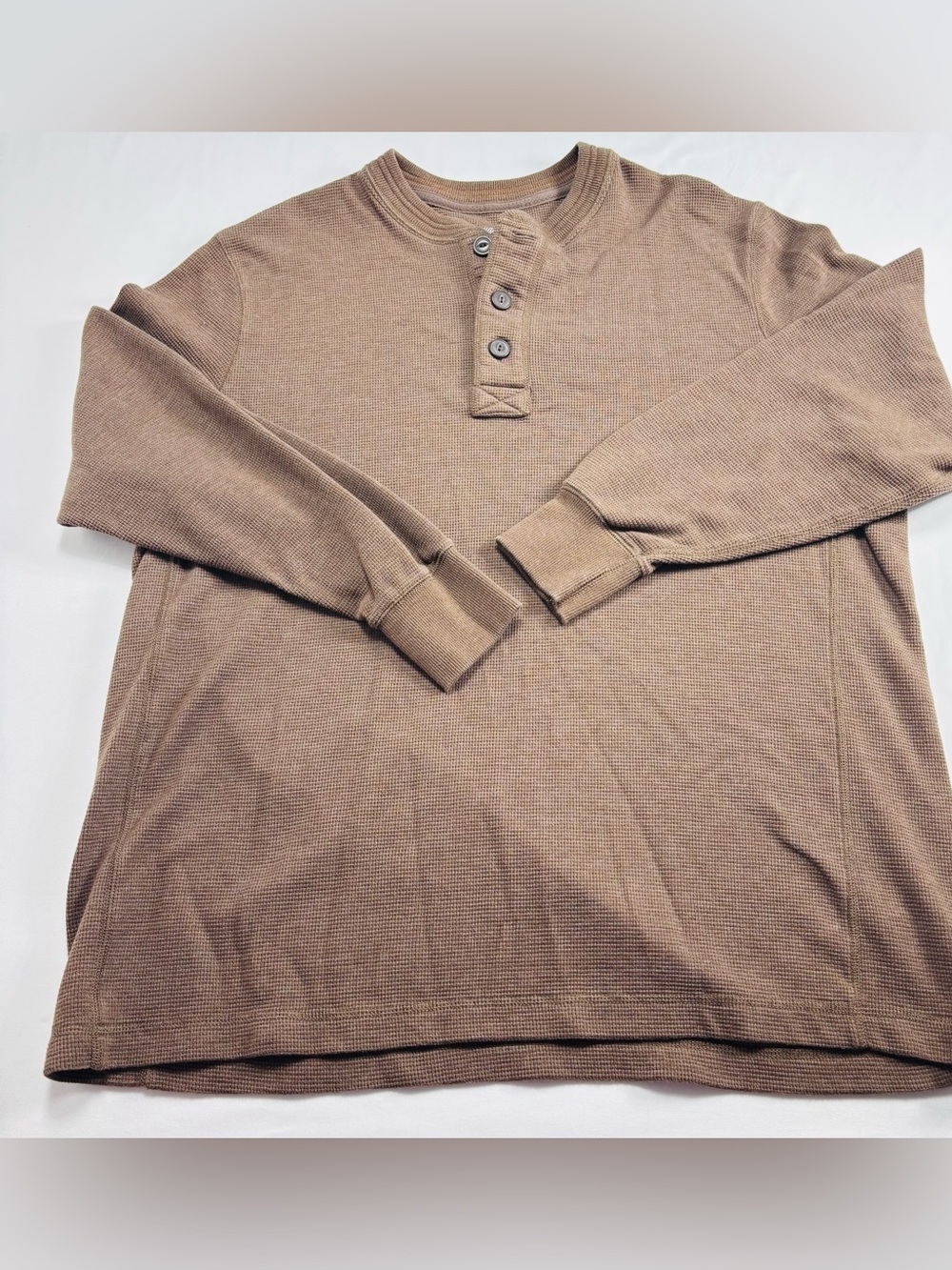 Classic Men's Thermal Henley Long Sleeve Shirt - Taupe